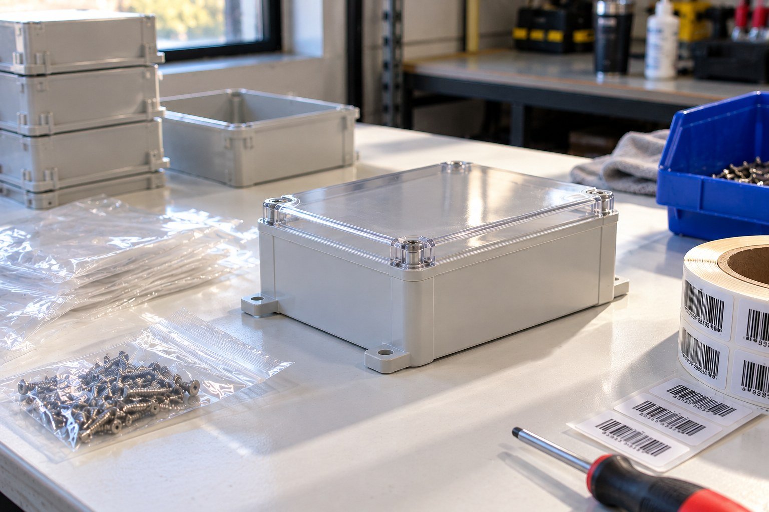 White medical device housing, molded